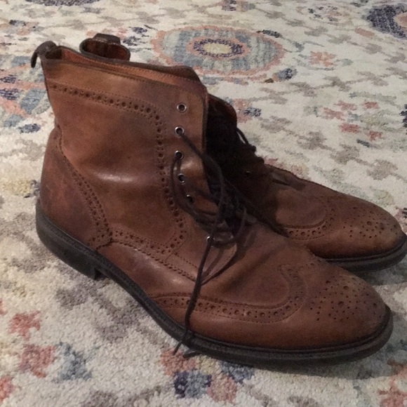 JC Penny Stafford Wing Tip Boots - Picture 2 of 2